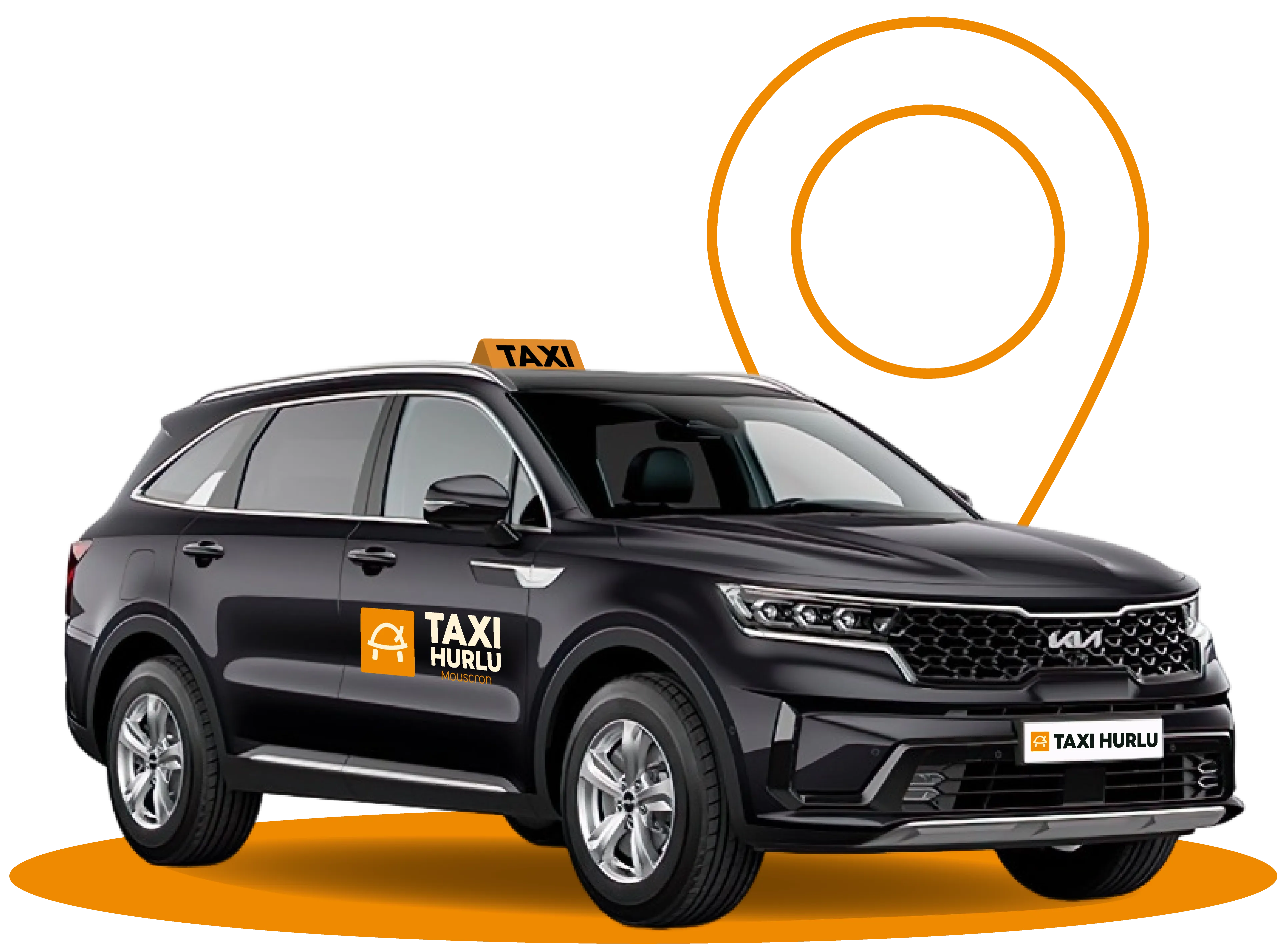 Le taxi de Taxi Hurlu, un SUV noir aux couleurs de la marque